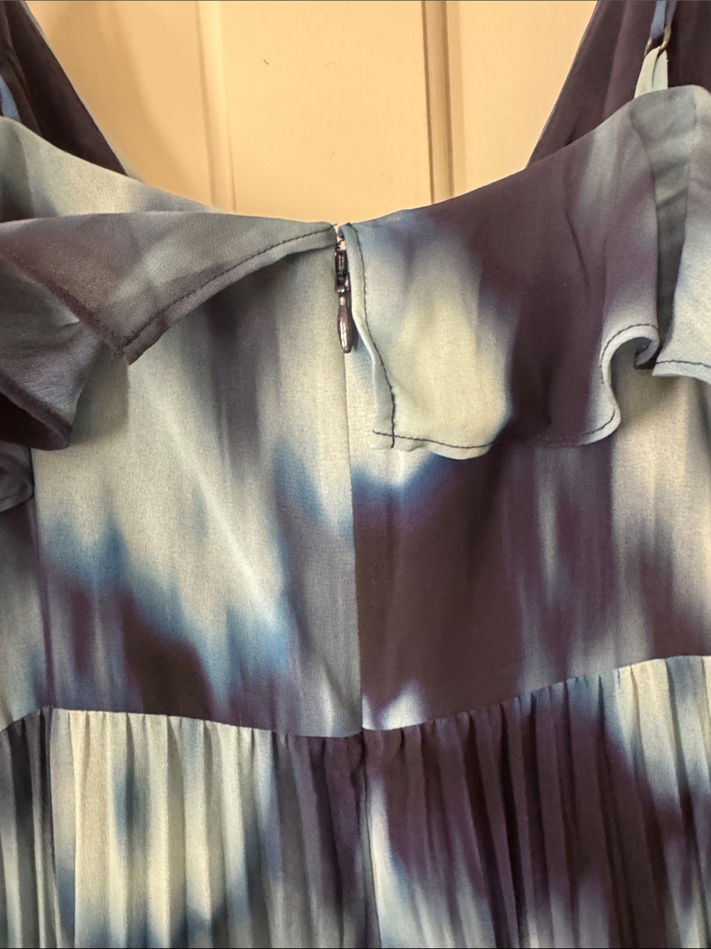 J.Crew Collection chiffon ruffle dress in blurry floral print CO422 - Picture 13 of 14